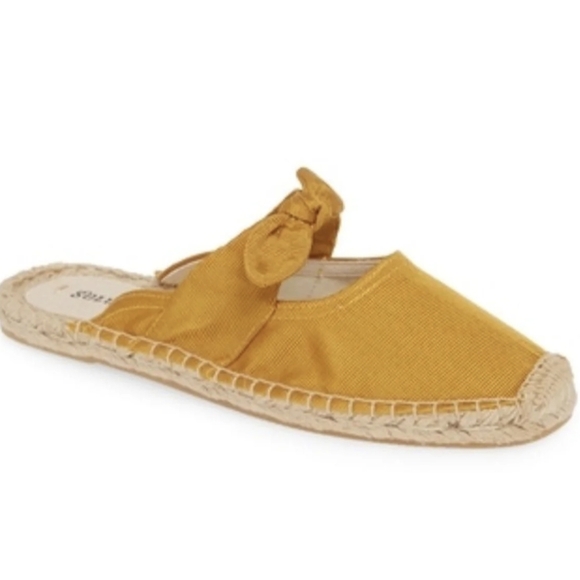 Soludos Alma Bow Espadrille Mule in Marigold Women's 8.5 - Picture 1 of 12